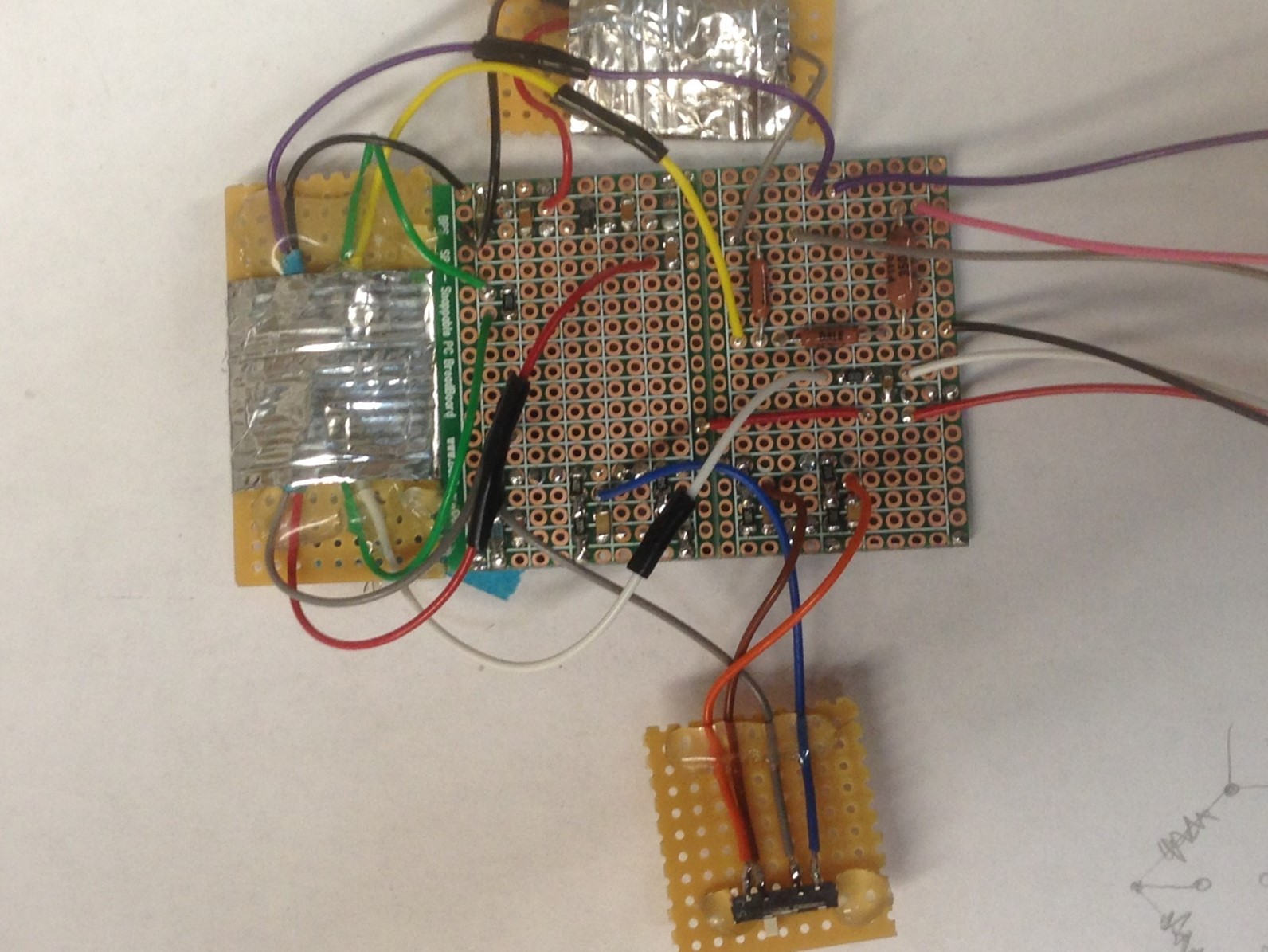 Prototype of strain gage signal conditioning circuit.