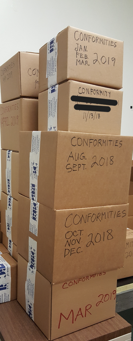 Image of test specimen storage